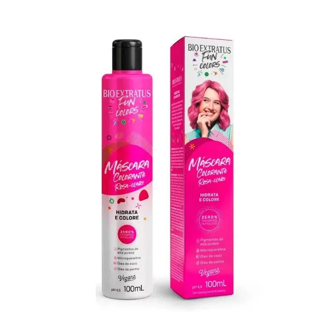 Fun Colors Pink Maintenance Hair Vegan Treatment Mask 100Ml - Bio Extratus 1