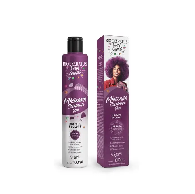 Fun Colors Purple Maintenance Hair Vegan Treatment Mask 100Ml - Bio Extratus 1