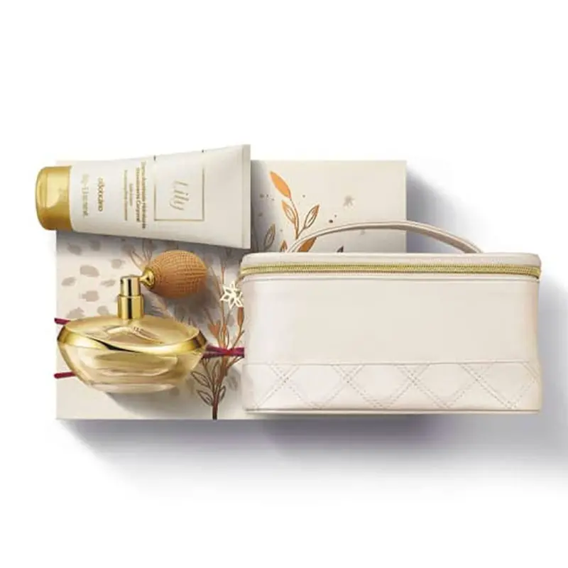 Gift Kit Lily: Eau De Parfum 75Ml + Moisturizing Cream 150G + Paddle - O Boticario 1