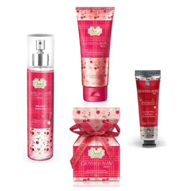 Giovanna Baby Cherry Kit Bath Soap Body Splash Moisturizing Lotion Hand Cream 1