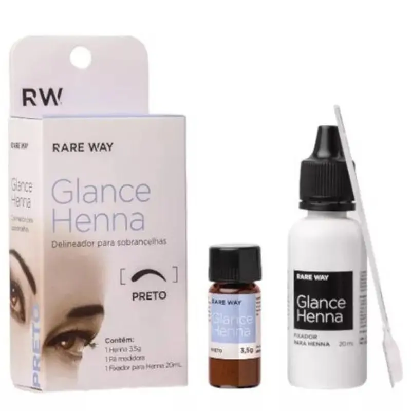 Glance Henna Eyebrow Liner Black Cosmetic Makeup 3.5G Rare Way 1