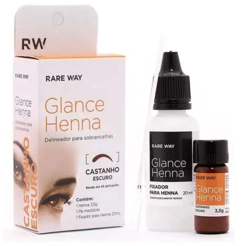 Glance Henna Eyebrow Liner Dark Brown Cosmetic Makeup 3.5G Rare Way 1