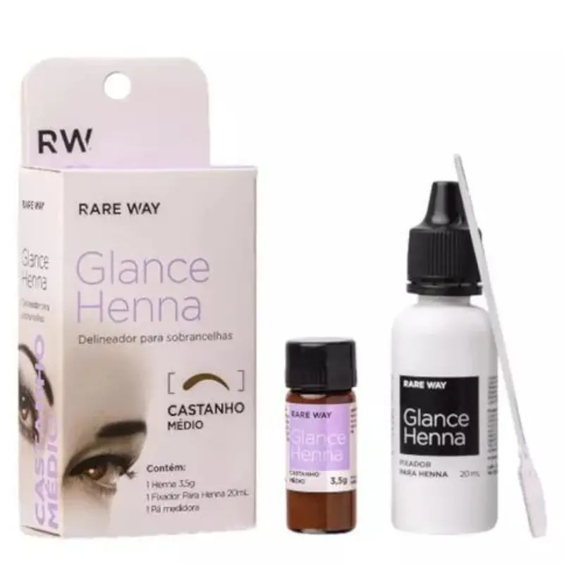 Glance Henna Eyebrow Liner Medium Brown Cosmetic Makeup 3.5G Rare Way 1