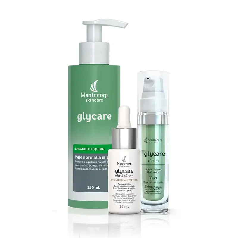 Glycare Acid Kit + Glycare Sérum + Glycare Night Serum - Mantecorp 1