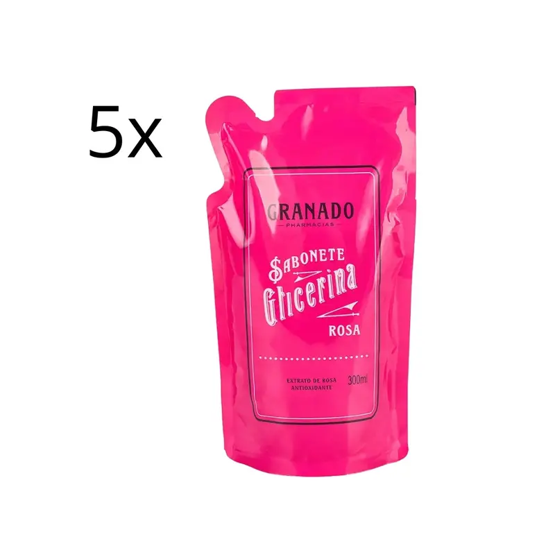 Glycerin Rosa Rosehip Vegan Liquid Soap Skin Care Refill 300Ml Granado 1