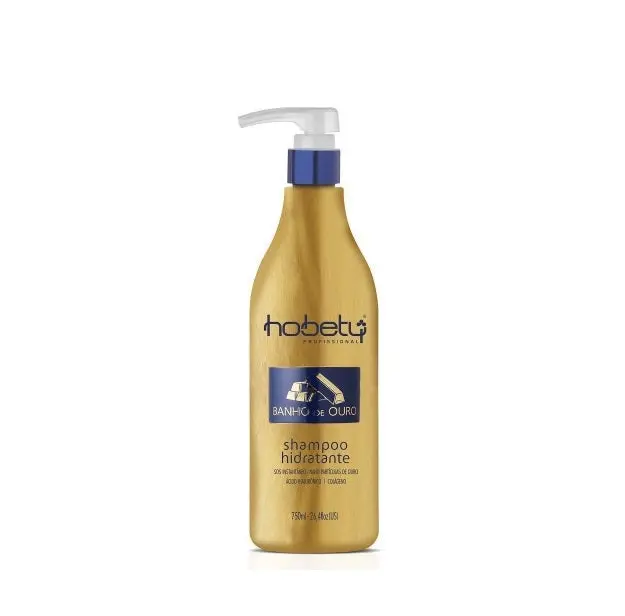 Gold Bath Shampoo Hair Recovry Hydration Hyaluronic Acid Strenghtening 750Ml - Hobety 1