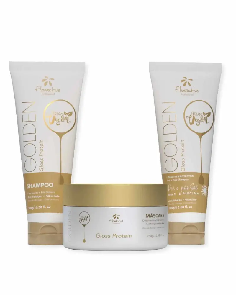 Golden Gloss Protein Home Care Hair Schedule Maintenance Kit 3 Prod - Floractive 1