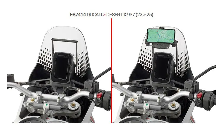 Gps Smart Phone Holder For Ducati Desert X-Givi 1