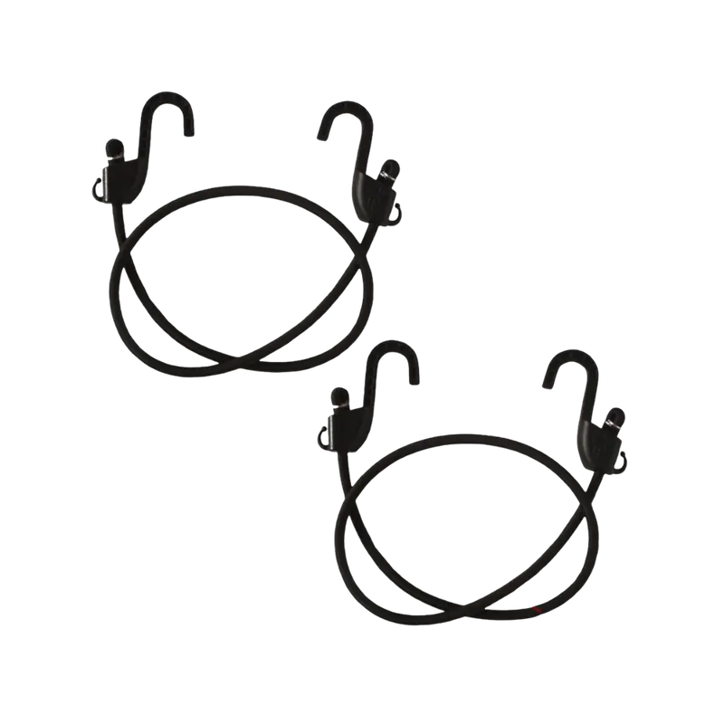 Grappler Bungee Tie-Down - 48"/120Cms - Black - 8Mm - Pack Of 2 - Mototech 1