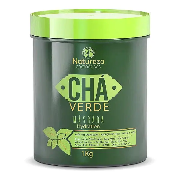 Green Tea Hydration Anti Frizz Intense Shine Restore Mask 1Kg - Natureza Cosmetics 1