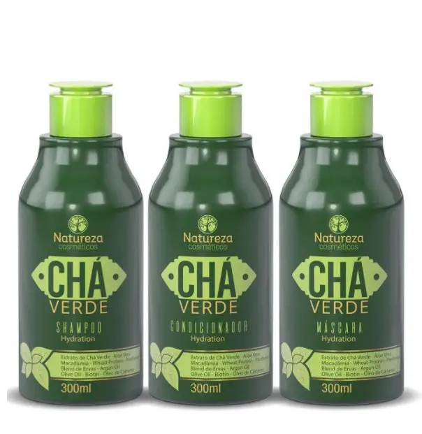 Green Tea Hydration Home Care Maintenance Kit 3X300ml - Natureza Cosmetics 1