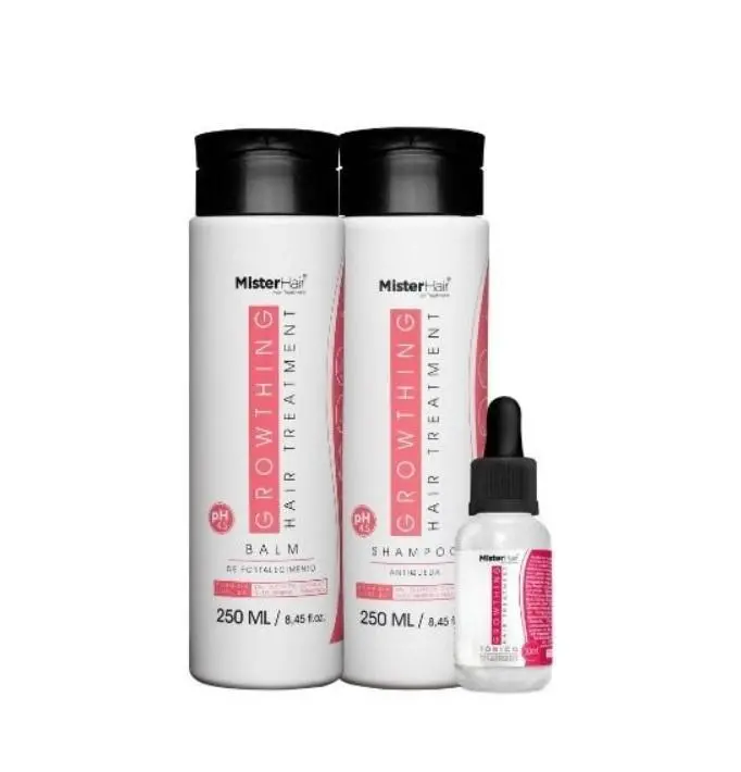 Growthing Anti Fall Vegetable Extracts Hair Treatment Kit 3 Itens - Mister Hair 1