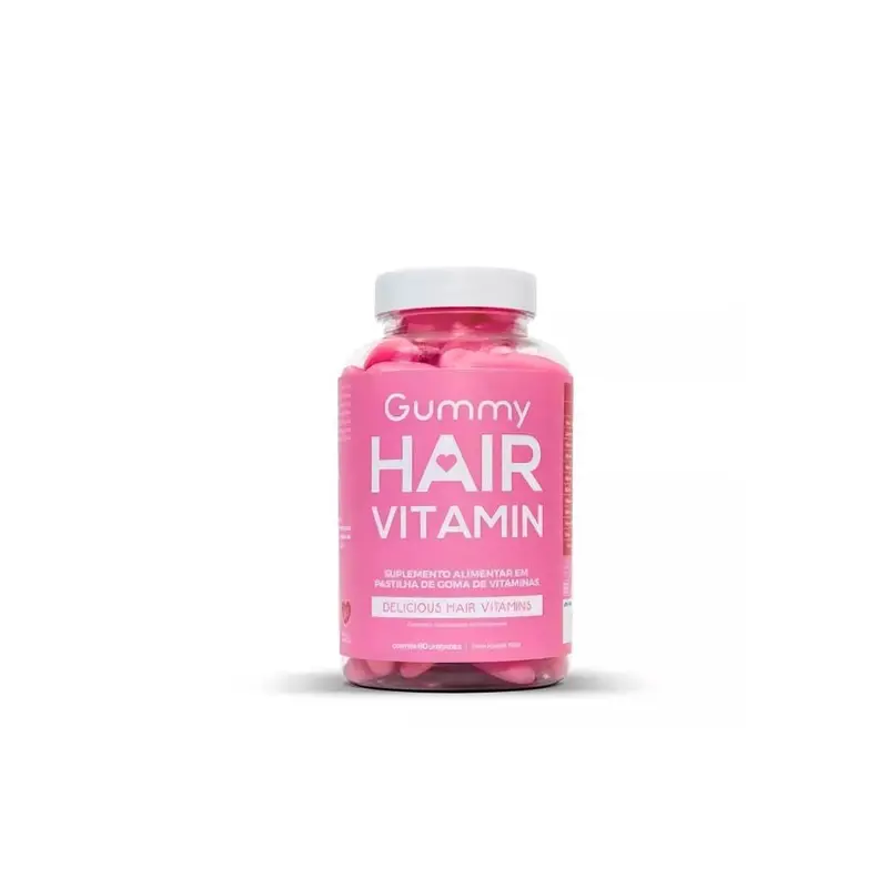 Gummy Hair Nails Vitamin Supplement 60 Gummys Tutti Frutti Flavor Sweet 1