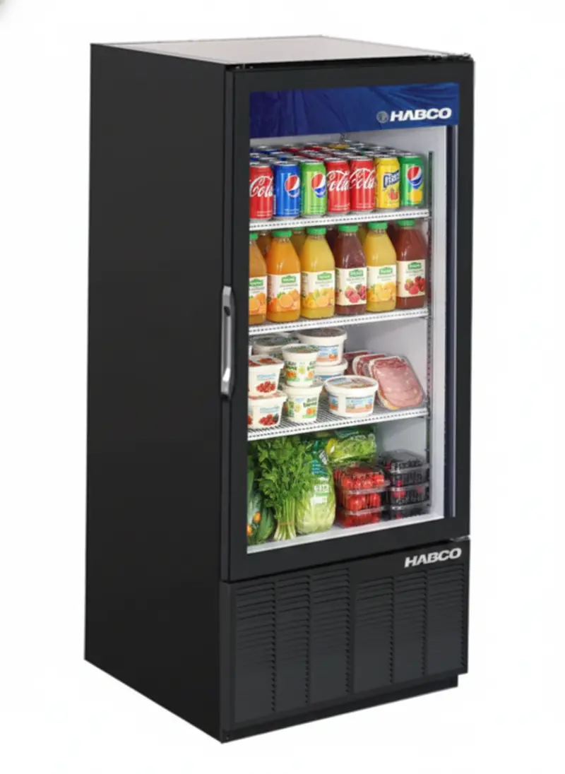 Habco 24" 3-Shelf Single Door Refrigerated Merchandiser Esm10hc 1