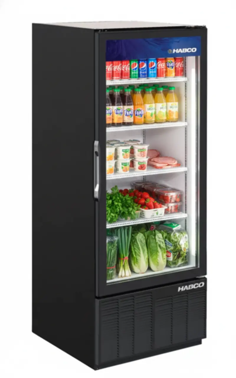 Habco 24" 4-Shelf Single Glass Door Refrigerated Merchandiser Esm12hc 1
