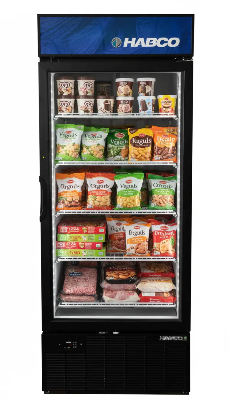 Habco 30.5" Bottom Mount One Glass Door Merchandising Freezer Sf28hcbxm 1