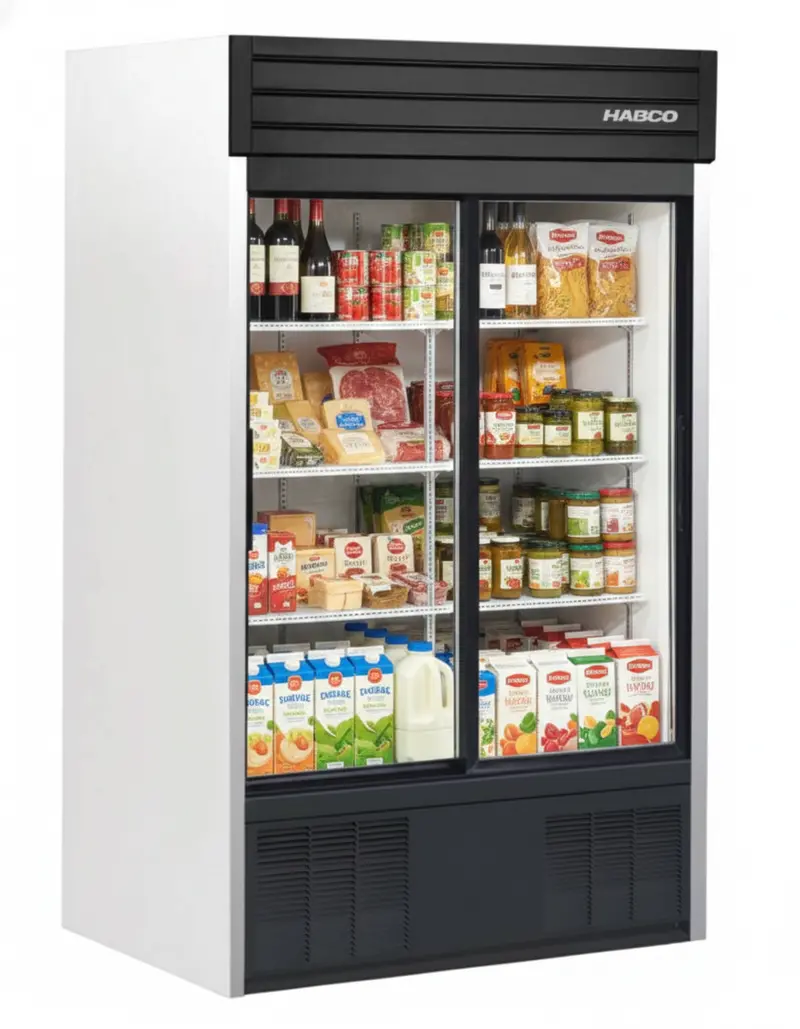Habco 47.5" Sliding Glass Door Refrigerator - 115V, 0.44Hp Se42hc 1