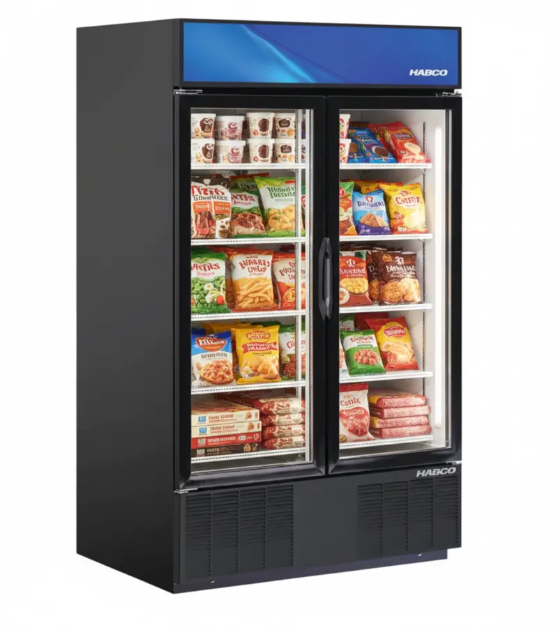 Habco 47.5" Two Glass Swing Door Merchandiser Freezer - Sf46hcbxm 1