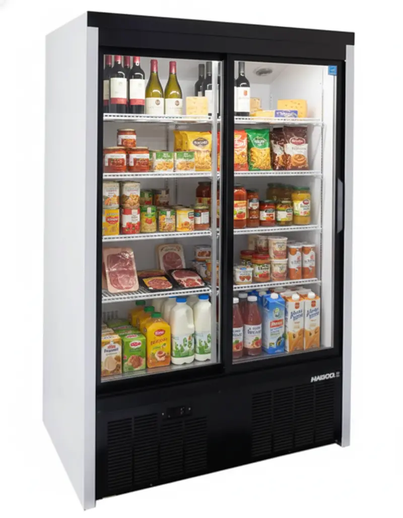 Habco Double Sliding Door 47" Wide Display Refrigerator Se40ehc 1
