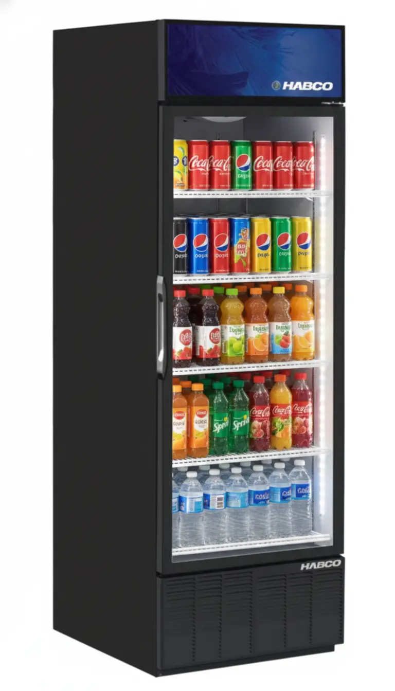 Habco Esm18hc 24" 5-Shelf Single Glass Door Refrigerated Merchandiser 1