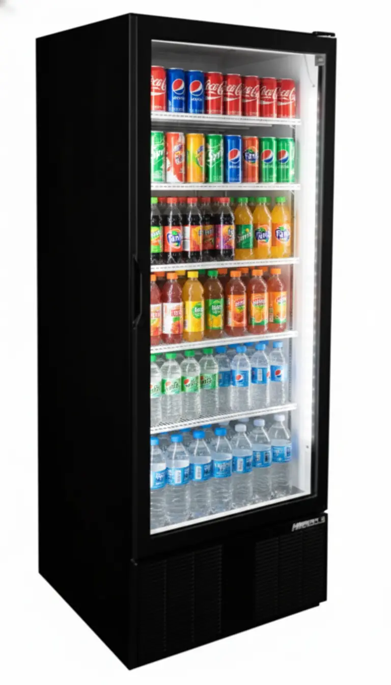 Habco Esm28hctd 30" Wide 78" High 1 Swing Door Glass Refrigerator Merchandiser 1