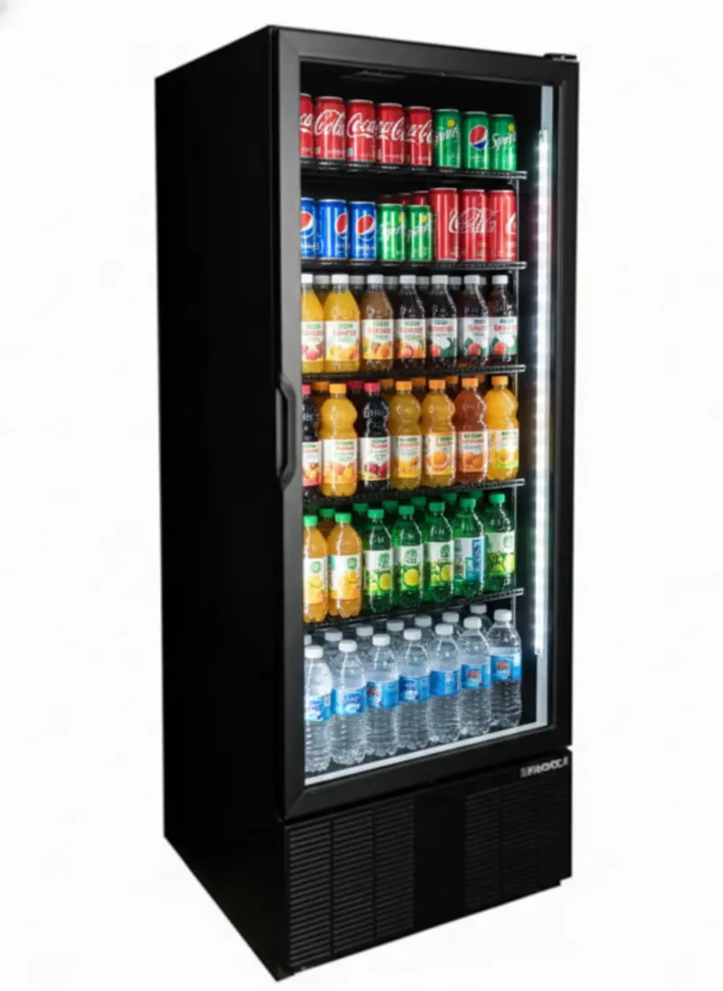 Habco Esm28hctd-Blk 30" Wide 78" High 1 Swing Door Glass Refrigerator Merchandiser 1