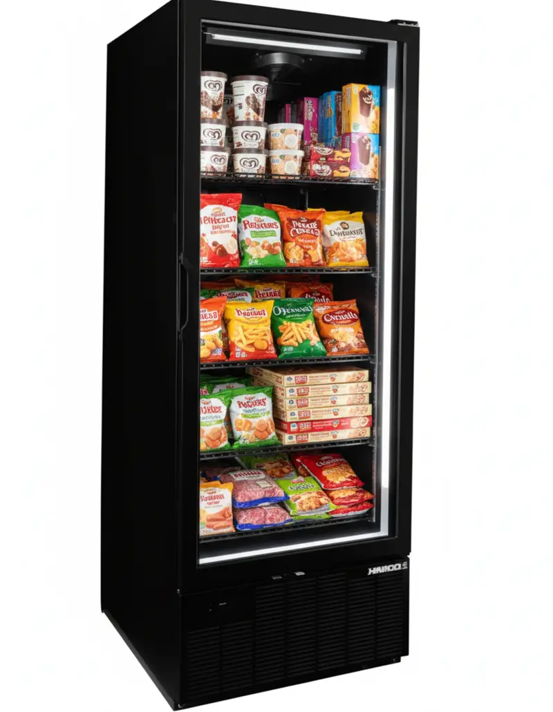 Habco Single Glass Swing Tall Door Merchandiser Freezer Sf28hcbatdm 1