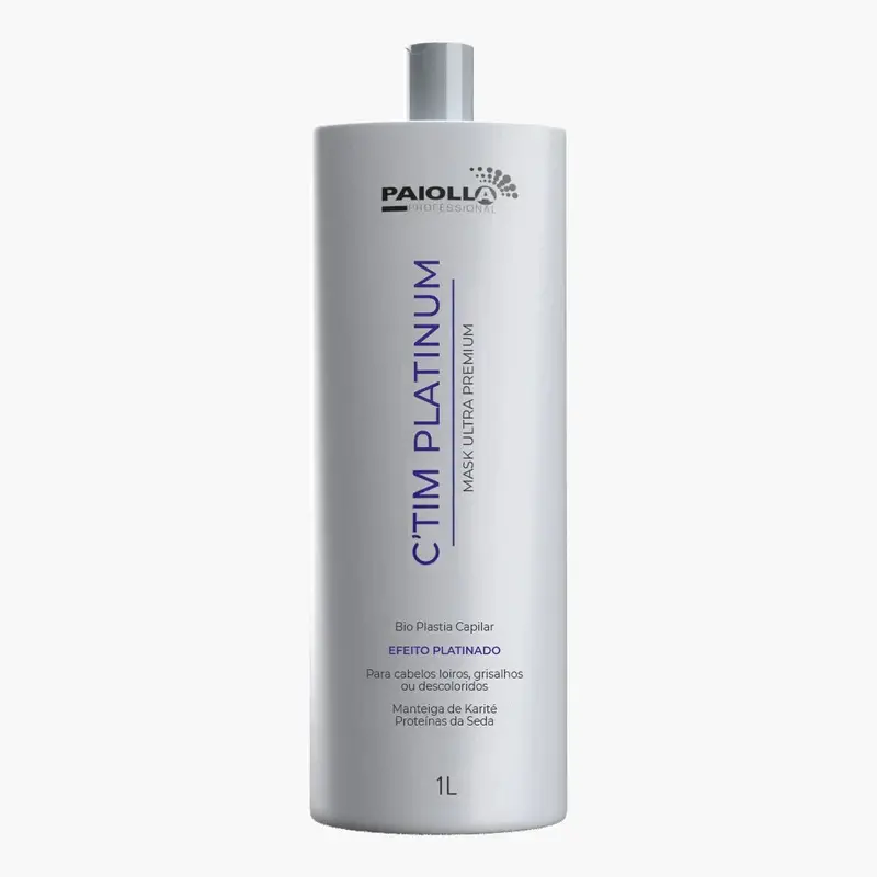 Hair Bioplasty Discolored Gray Platinum Blond C'tim Progressive 1L - Paiolla 1