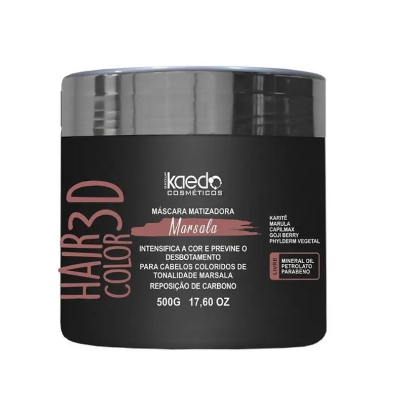 Hair Color 3D Marsala Tinting Toning Carbon Replacement Mask 500G - Kaedo 1