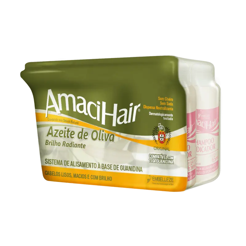 Hair Relaxer Amacihair Olive Oil Straightening Voume Reducer 220G - Embelleze 1