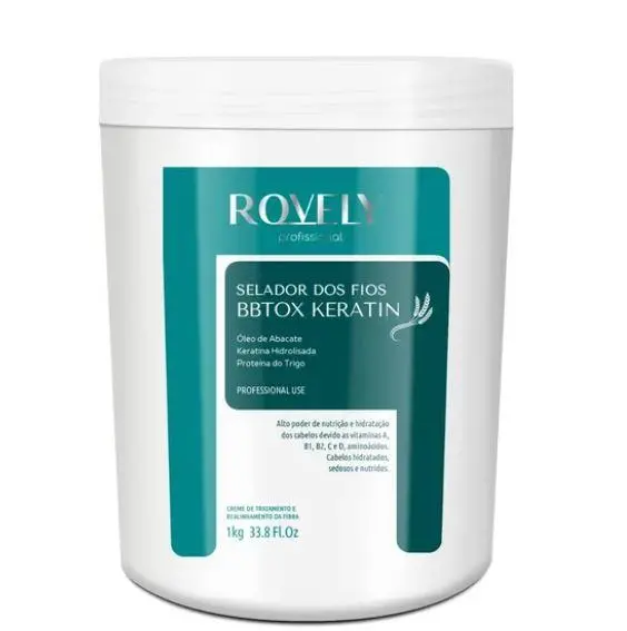 Hair Sealing Wheat Protein Keratin Avocado Reconstruction Bbtox 1Kg - Rovely 1