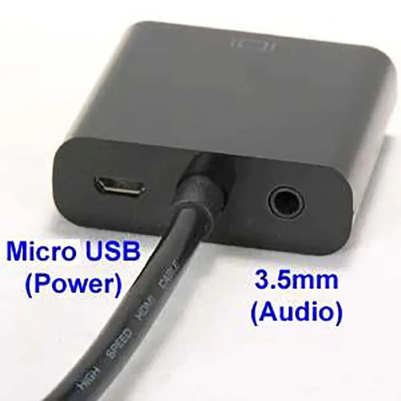 Hdmi To Vga Female Adapter With Audio 2