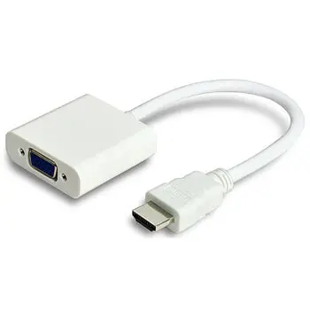 Hdmi To Vga Female Adapter With Audio White 1