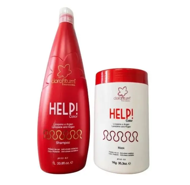 Help Color Maintenance Argan Oil Lycopene Hair Treatment Kit 2X1 - Clorofitum 1