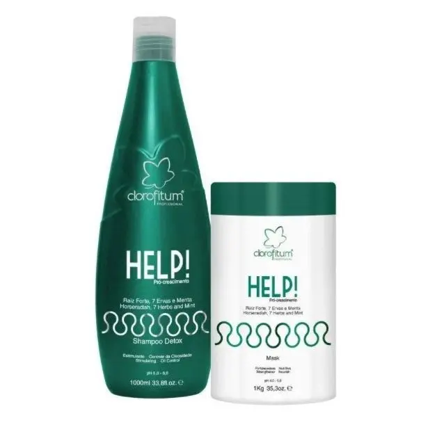 Help Detox Pro Growth Maintenance Oil Control Hair Treatment Kit 2X1 - Clorofitu 1