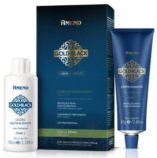 Herbs Gold Black Smoothing Keratin Ammonia Treatment Cream Kit 2 Prod. - Amend 1