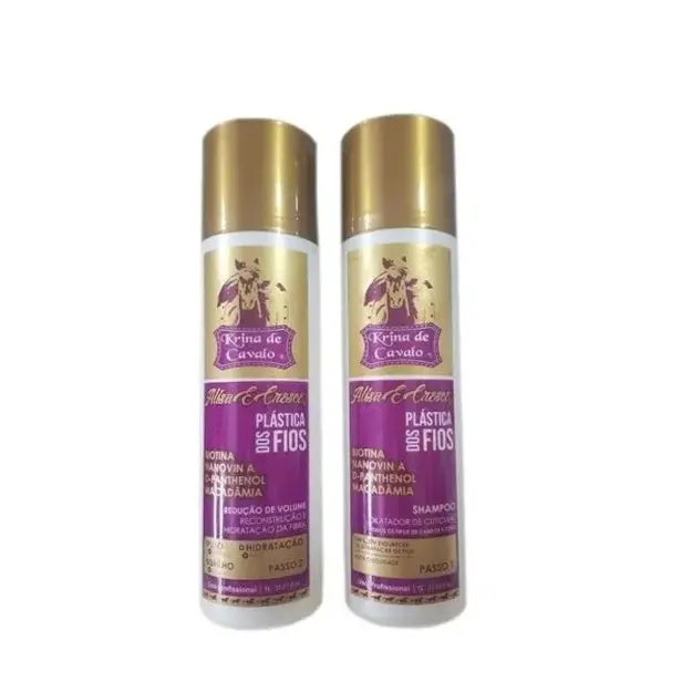 Horse Krina De Cavalo Hair Plastic Volume Reducer Hair Straightening Kit 2X1l - Nanovin 1