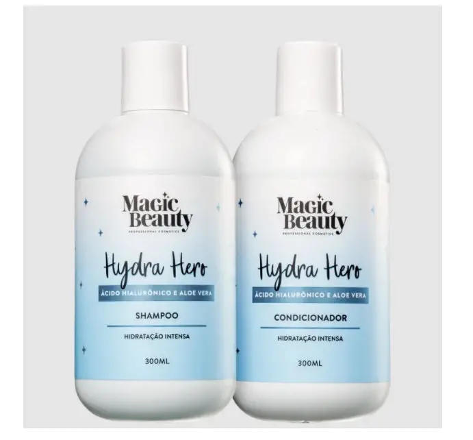 Hydra Hero Aloe Vera Amino Acids Hyaluronic Acid Hair Kit 2X300ml - Magic Beauty 1