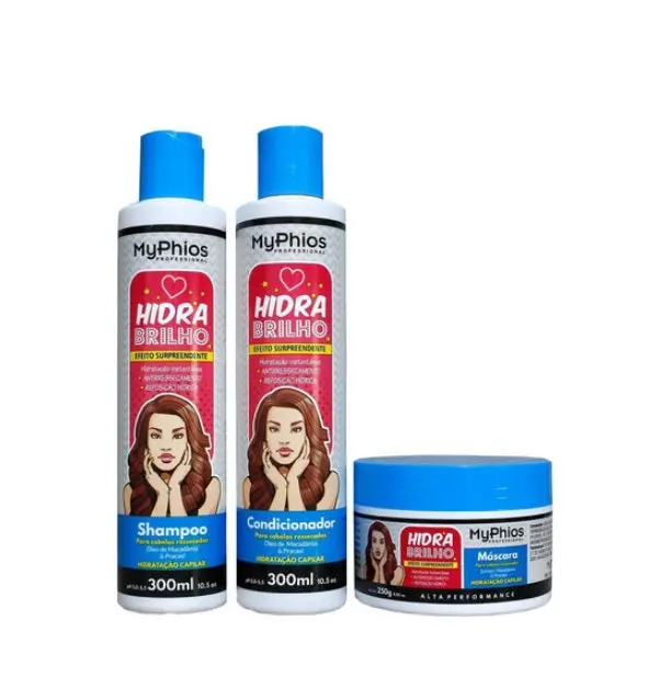 Hydra Shine Hydration Volume Control Hair Treatment Kit 3 Itens - My Phios 1
