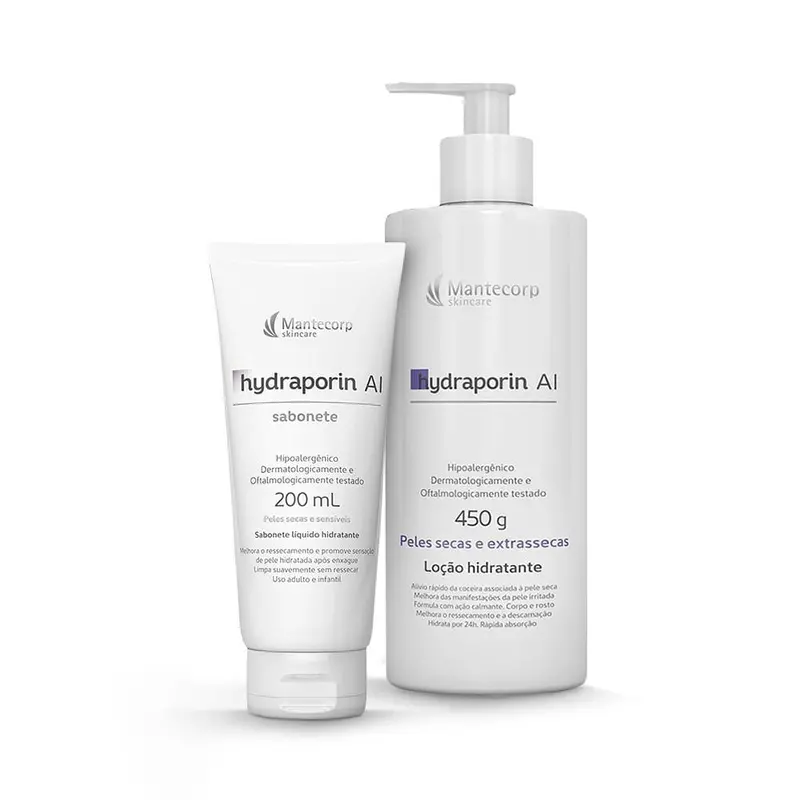 Hydraporin Kit Ai Body Moisturizer Intensive 450G Free Hydraporin Ai Liquid Soap 200Ml - Mantecorp 1