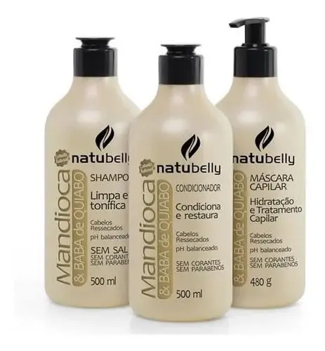 Hydration Capillary Cassava Baba Okra Shampoo Condh Mask - Natubelly 1