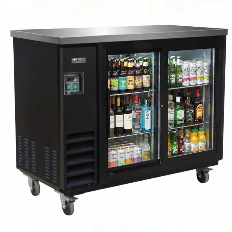 Ikon 49.1" Two Sliding Glass Door Bar Cooler - 12 Cu.Ft. Ibb-49-2G-24Sd 1