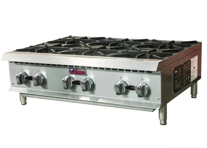 Ikon 6 Burner Gas Hot Plate - 150,000 Btu Ihp-6-36 1