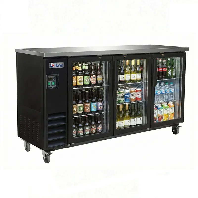 Ikon 73.1" Three Glass Door Bar Cooler - 20 Cu.Ft.,  Ibb-73-3G-24 1
