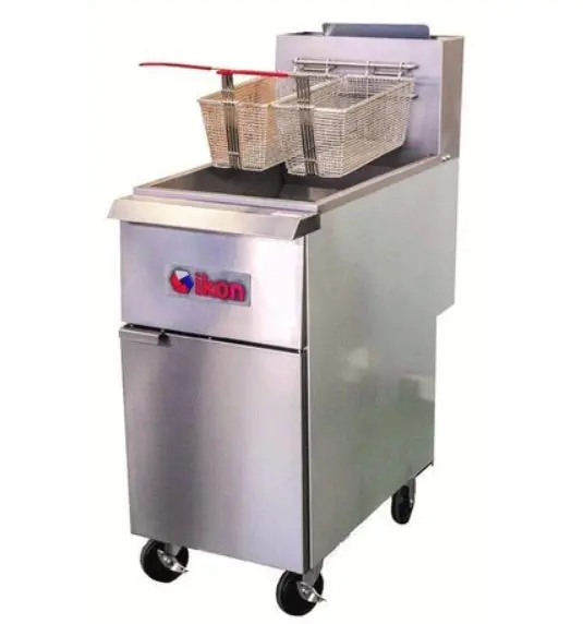 Ikon 75-80 Lb. Gas Floor Fryer - 150,000 Btu Igf-75/80 1
