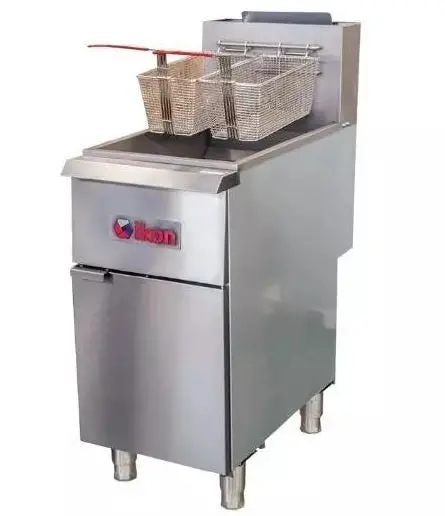 Ikon Natural Gas Fryer Floor Model 40-55Lbs Capacity, - 120,000 Btu Igf-40/50 Ng 1