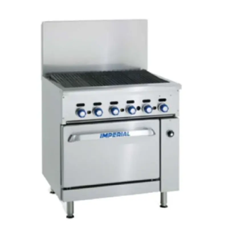 Imperial 48" Gas Restaurant Range With 48" Full Charbroiler, (1) Standard Oven, (1) Cabinet Base Ir-48Br-Xb-126 1