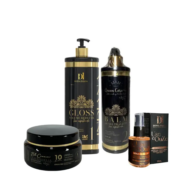 Indiana Queen Care Formaldehyde-Free Hair Smoothing And Shine Kit 1L + 500Ml + 30Ml 1