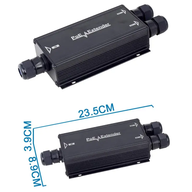 Industrial Outdoor Waterproof Gigabit Poe Extender (1-In/2-Out) 1
