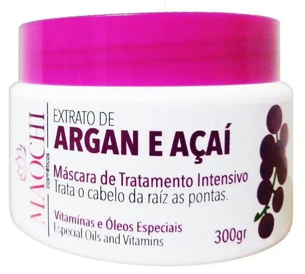 Intensive Treatment Argan Açaí Organic Hydration Treatment Mask 300G - Maochi 1